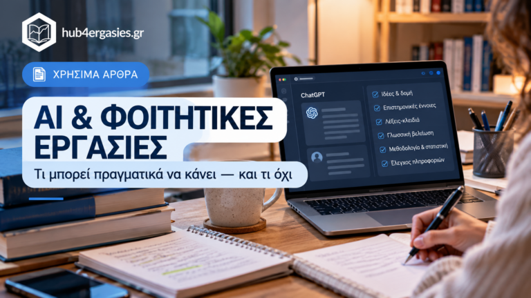 AI και φοιτητικές εργασίες – χρήση τεχνητής νοημοσύνης στην ακαδημαϊκή εργασία