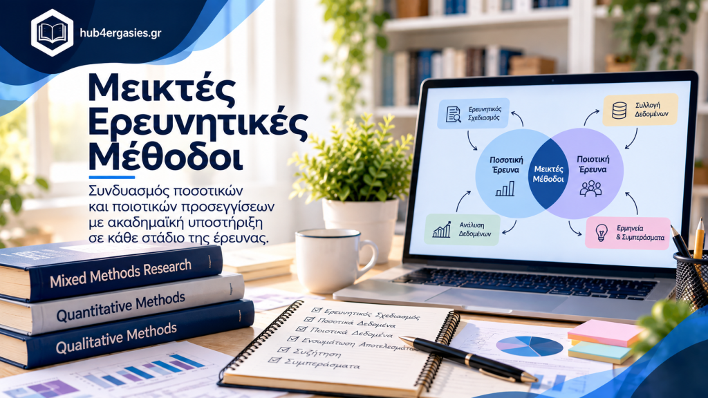 Μεικτές ερευνητικές μέθοδοι με συνδυασμό ποσοτικής και ποιοτικής έρευνας και ακαδημαϊκή υποστήριξη